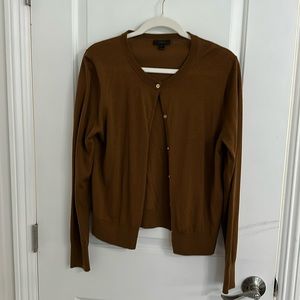 J. Crew brown classic cardigan Sz XL